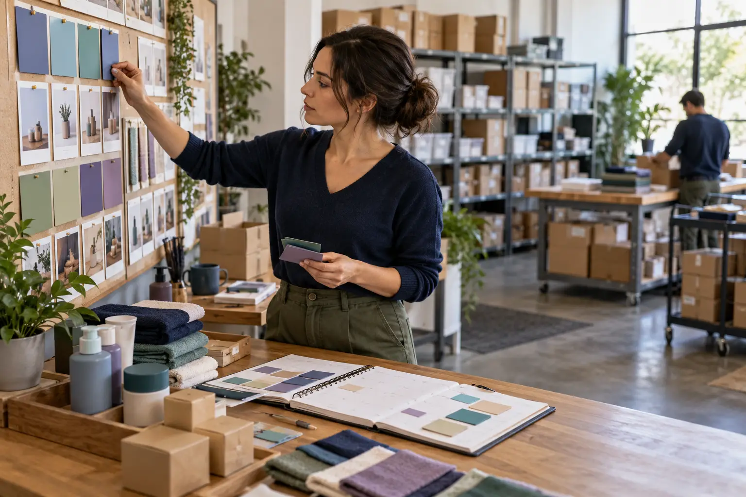 An operations leader coordinating unbranded product families and fulfillment materials